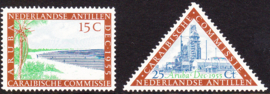 NVPH  255-256 Caribische commissie 1955  Postfris cataloguswaarde: 9.00