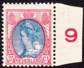 NVPH  71 Wilhelmina bontkraag Postfris Cataloguswaarde 50.00