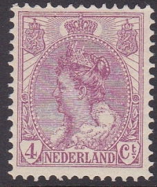 NVPH   58 Koningin Wilhelmina  Ongebruikt  cataloguswaarde 2,00