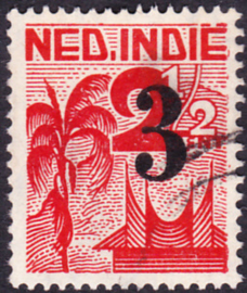 Ned. Indie plaatfout 319 P op 322 gebruikt Cataloguswaarde 8,00