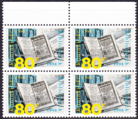 Plaatfout 1772 P in blok van 4 Postfris