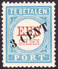 Port P27 TYPE I ''Overdruk van de 1 gulden'' Postfris cataloguswaarde 200.00