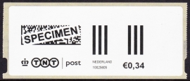 Rolzegel 0,34 cent met SPECIMEN Postfris E-2043