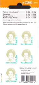 NVPH Vba2138 Velletje 5x € 0,70 logo TNTpost met open hangoog (1) Postfris