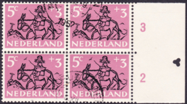 Plaatfout 597 PM2 Gebruikt in blok van 4 cataloguswaarde 20.00+++