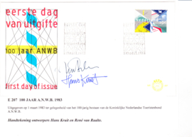 E207 Gesigneerd door Ontwerper:  Hans Kruit & Rene van Raalte met open klep