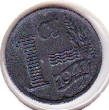 Nederland 1 cent 1941 Zink (Pracht)