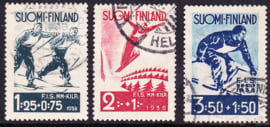 Finland 1938: Michel 208-210 Gebruikt