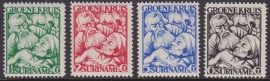 NVPH 141-144 Groene-Kruiszegels Ongebruikt Cataloguswaarde 30,00 E-3447