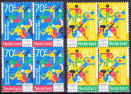 NVPH 1563-1564 in blokken van 4 Postfris