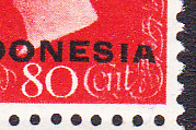 351 PM met plaatfout ''afgestompte IA van Indonesia cataloguswaarde: 35,00