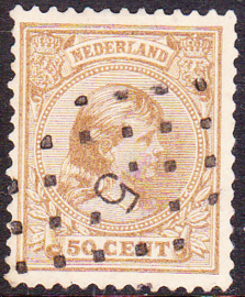 NVPH   43 Koningin Wilhelmina gebruikt Cataloguswaarde 25.00