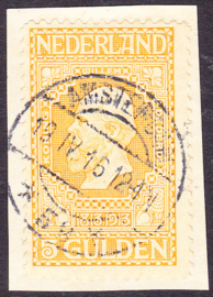 NVPH  100 Jubileum 1913 op fragment gebruikt Cataloguswaarde 45.00