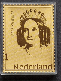 Nederland Massief gouden postzegel  Anna Paulowna
