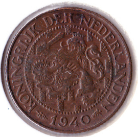 Nederland 1 cent 1940  Pracht