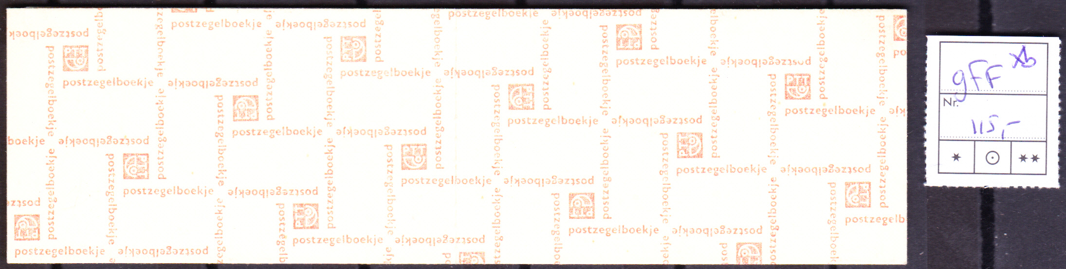 Postzegelboekje  9FF xb Gestempeld Cataloguswaarde 115,00