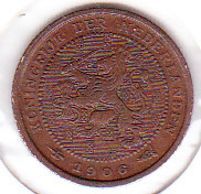 Halve cent 1906 Koningin Wilhelmina   (Pracht)