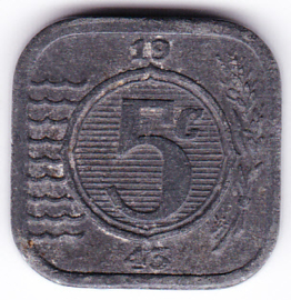 5 cent 1943 (Zeer Fraai+)