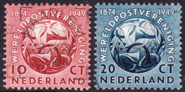 NVPH  542-543 ''75 jaar wereldpostvereniging'' 1949 gebruikt