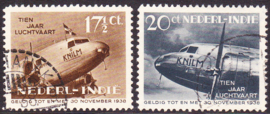 NVPH 239-240 Indische luchtvaart Gebruikt