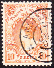 NVPH   80 Koningin Wilhelmina Gebruikt  Cataloguswaarde 750.00