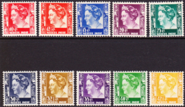 NVPH 195-204 Koningin Wilhelmina Ongebruikt / MH