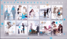 NVPH V2296-2305 Half vel decemberzegels 2004  Gestempeld cataloguswaarde 6,00 A-0642