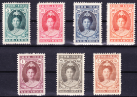 NVPH 160-166 Koningin Wilhelmina Ongebruikt Cataloguswaarde 210,00