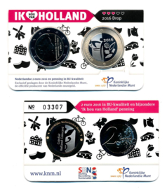 € 2,00 Coincard Nr 3 Coinfair ''Ik hou van Holland: drop'' 2016