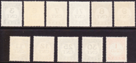 Port P69-P79 Portzegels Postfris Cataloguswaarde 65,00  (staat te laag )