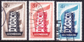 Mi: 555-557 Europazegels 1956 Gebruikt / Used Cataloguswaarde: 50,00