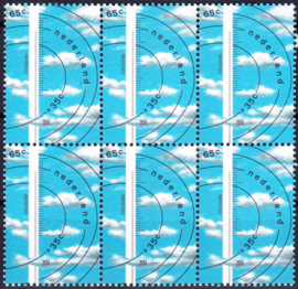 Plaatfout 1445 P Postfris in blok van 4 Cataloguswaarde 16.00