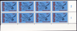 Plaatfout  848 PM  Postfris in blok van 8 Cataloguswaarde 15.00  A-1565