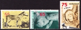 NVPH  1399-1401 Zomerzegels 1988 Mens en dier Postfris