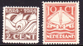 NVPH 139-140  100 jaar Ned. Reddingsmaatschappij Postfris Cataloguswaarde 25.00