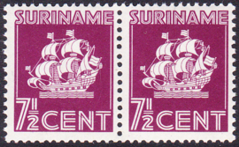 Plaatfout Suriname  166 PM5 in paar Postfris