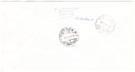 FDC E16 ''Zomerzegels 1954'' beschreven adres met dichte klep