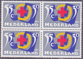 Plaatfout 1381 P Postfris in blok van 4 Cataloguswaarde 22.00 E-5608