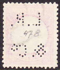 NVPH   47B Koningin Wilhelmina + PERFIN LR & CO gebruikt Cataloguswaarde 175.00