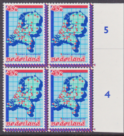 Plaatfout 1181 PM   Postfris  in blok van 4    E-8938