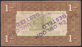 1 Gulden bankbiljet 1938 NR 04-1B BUITEN OMLOOP GESTELD kwaliteit FR/ ZF  E-7880