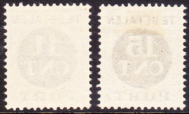 NVPH PV 1a+2a Postpakket-verrekenzegel  gebruikt Cataloguswaarde 66.00