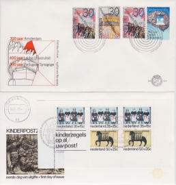 FDC Jaargang 1975 compleet onbeschreven met open klep E137 T/M E144a