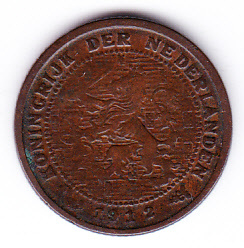 Halve cent 1912 Koningin Wilhelmina   (Pracht)