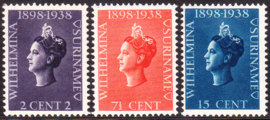 NVPH 187-189 Jubileumzegels 1938 Postfris Cataloguswaarde 14,00