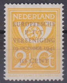 NVPH  404 Europese P.T.T. Vereniging 1943 Postfris cataloguswaarde: 0,30  