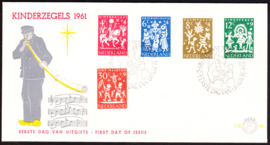 FDC E49  ''Kinderzegels 1961'' ONBESCHREVEN met open klep