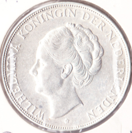 2,50 gulden zilver 1940 Koningin Wilhelmina  Pracht+