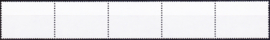 NVPH TBN2 Blanco testzegels met rugnummer in strook van 5 postfris