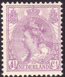 NVPH   59 Koningin Wilhelmina  Ongebruikt  cataloguswaarde 4,50